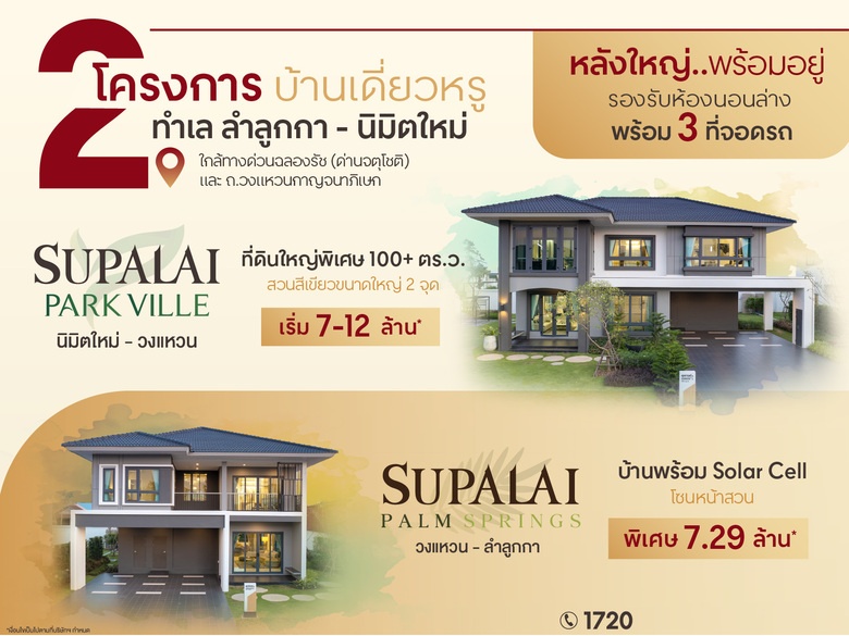 เจาะลึกรีวิว 2 โครงการบ้านเดี่ยวหรู บนทำเล “ลำลูกกา-นิมิตใหม่” จาก ศุภาลัย